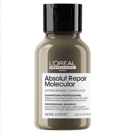 شامپو مخصوص موهای آسیب دیده زیاد لورال پروفشنال مدل ابسولوت ریپیر مولکولار (Absolut Repair Molecular ) حجم 100 میل